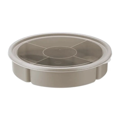 Менажница с крышкой 5 секций (4*400мл+220мл) капучино