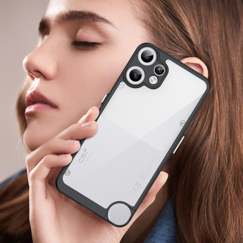 Усиленный чехол с мягкими рамками черного цвета для Nothing CMF Phone 2 Pro, увеличенные защитные свойства