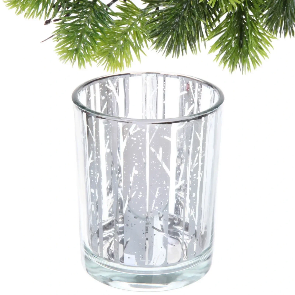 Подсвечник «Сияние» 10*12,5 см, Серебро