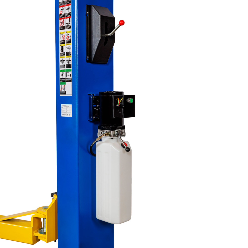 Автоподъемник двухстоечный ROSSVIK V2-5.5 г/п 5,5т, 380В, с нижней синхронизацией. Синий