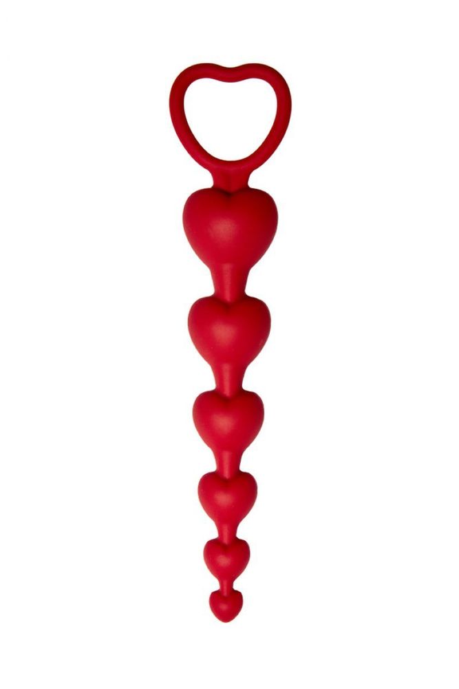 Анальная цепочка Love Beam, диаметр до 3,2 см, длина 19 , цвет бордовый (One Size)