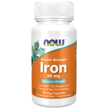 Now Foods Iron 36 mg 90 veg capsules, Железо