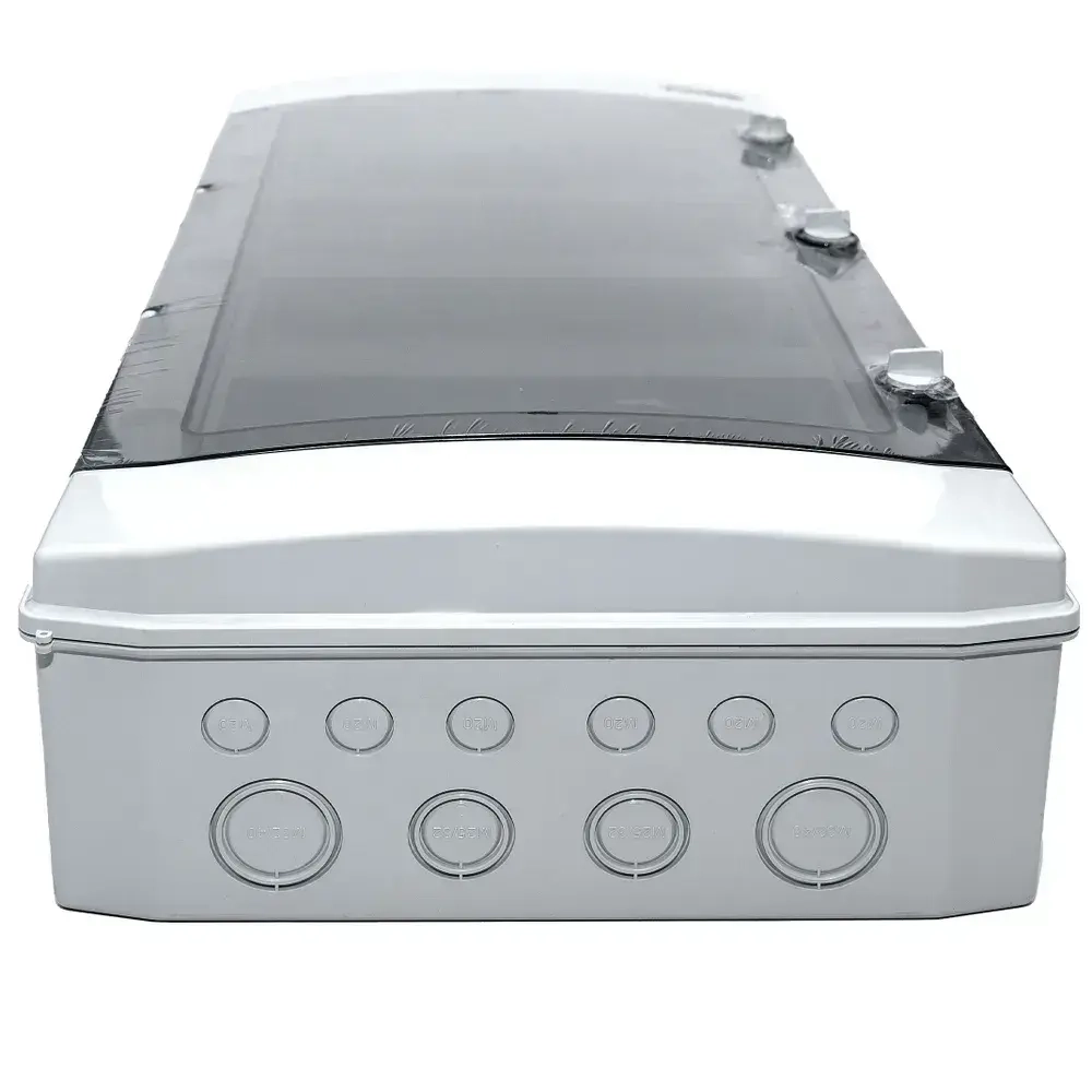 N48-D Щит электрический распределительный навесной с пластиковой полупрозрачной дверцей на 48 модулей IP65 TEHNOPLAST