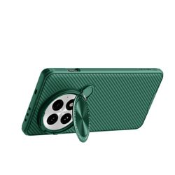 Чехол зеленого цвета (Dark Green) от Nillkin с металлической откидной крышкой для камеры на OnePlus 13, серия CamShield Prop Case