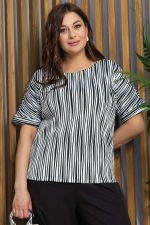 Блуза Альхена (черно-белая) Б13317-3М LT Collection