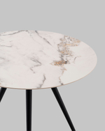 Стол Ники круглый столешница керамика Ice Jade 900