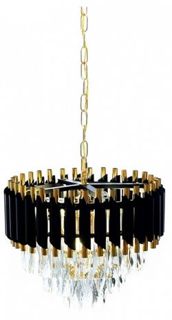 Подвесная люстра LUMINA DECO Funneli LDP 6003-400 BK+F.GD