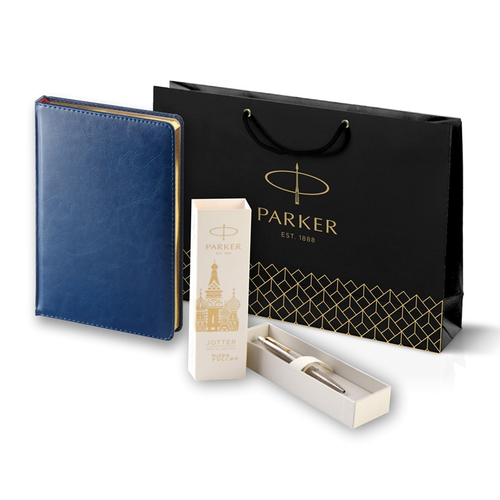 Подарочный набор - Parker Jotter, шариковая ручка + ежедневник