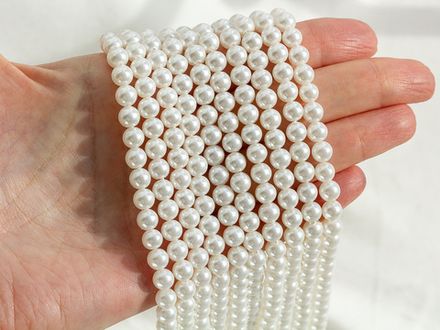 "Жемчуг круглый" 6мм, "Майорка. Имитация" (нить)