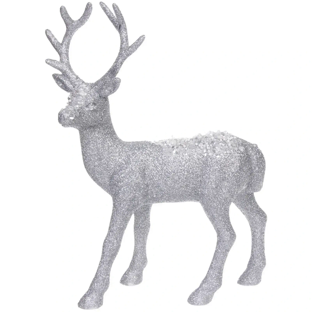 Фигурка новогодняя MAGIC «Лесной олень» 32*22*6 см, Серебро