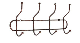Вешалка настенная "Дружба" 4" медный антик (61282)