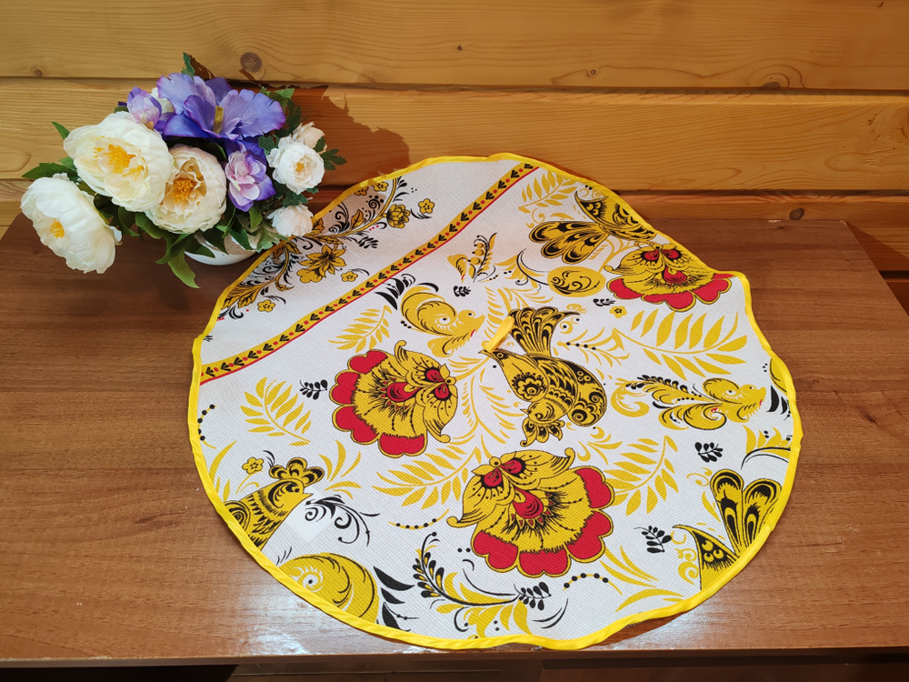 Полотенце кухонное, круглое, 2 шт, вафельное полотно