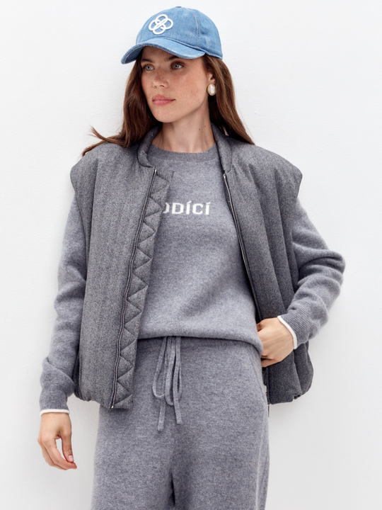 Жилет на молнии из шерсти