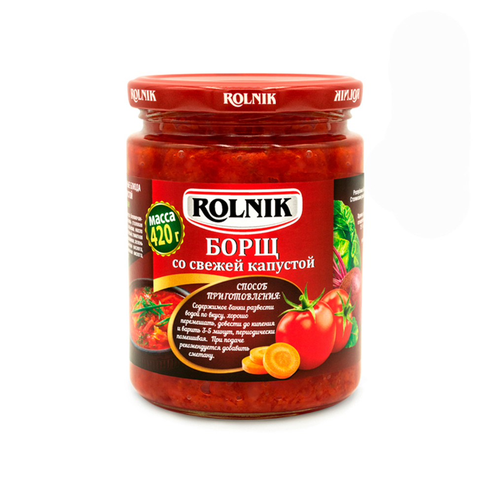 Борщ со свежей капустой "Рольник" 420 г, Беларусь