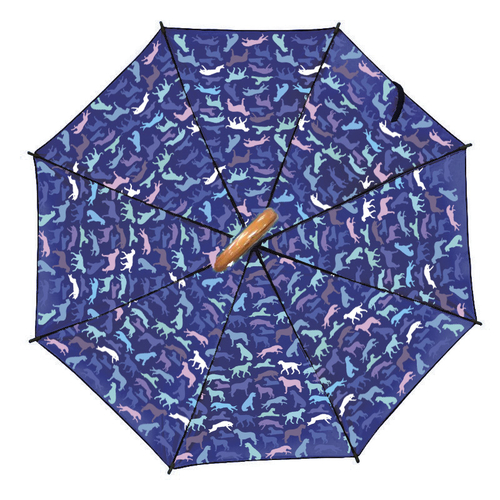 Зонт "Силуэты в синей палитре"