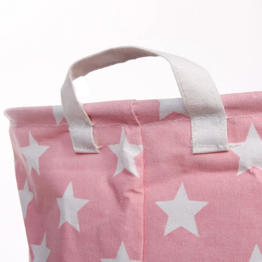 Корзина для хранения круглая Звезды 45*35 см розовый