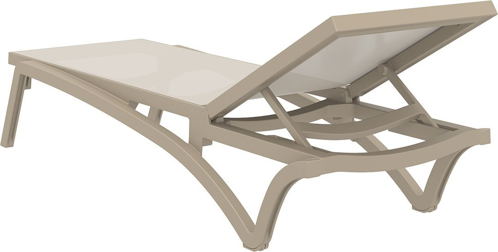 Шезлонг-лежак пластиковый Siesta Contract Pacific, бежевый