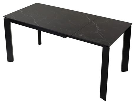 Стол прямоугольный CORNER 120 SINTERED STONE MATT BLACK MARBLE/ BLACK