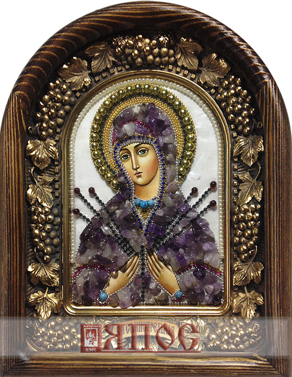 Икона Пресвятая Богородица Семистрельная бисер