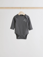 Боди с длинным рукавом для малышей Next E19-891, 3 шт., Темно-серый, Серый, Бежевый