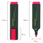 Текстовыделитель BRAUBERG "ORIGINAL" красный линия 1-5 мм (24 штуки в упаковке)
