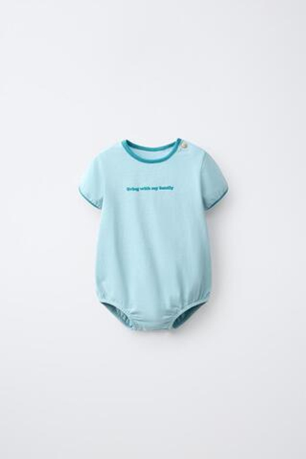 ZARA КОНТРАСТНОЕ БОДИ, ЛИНЯЛЫЙ СИНИЙ