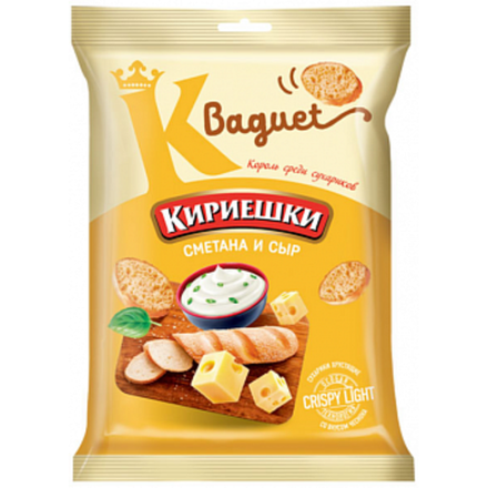 Сухарики кириешки Baguet сметана и сыр 50 гр