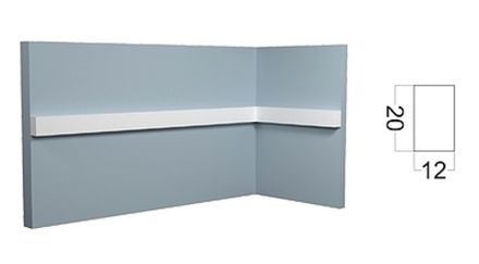 Молдинг Контур под покраску, 20x12 мм