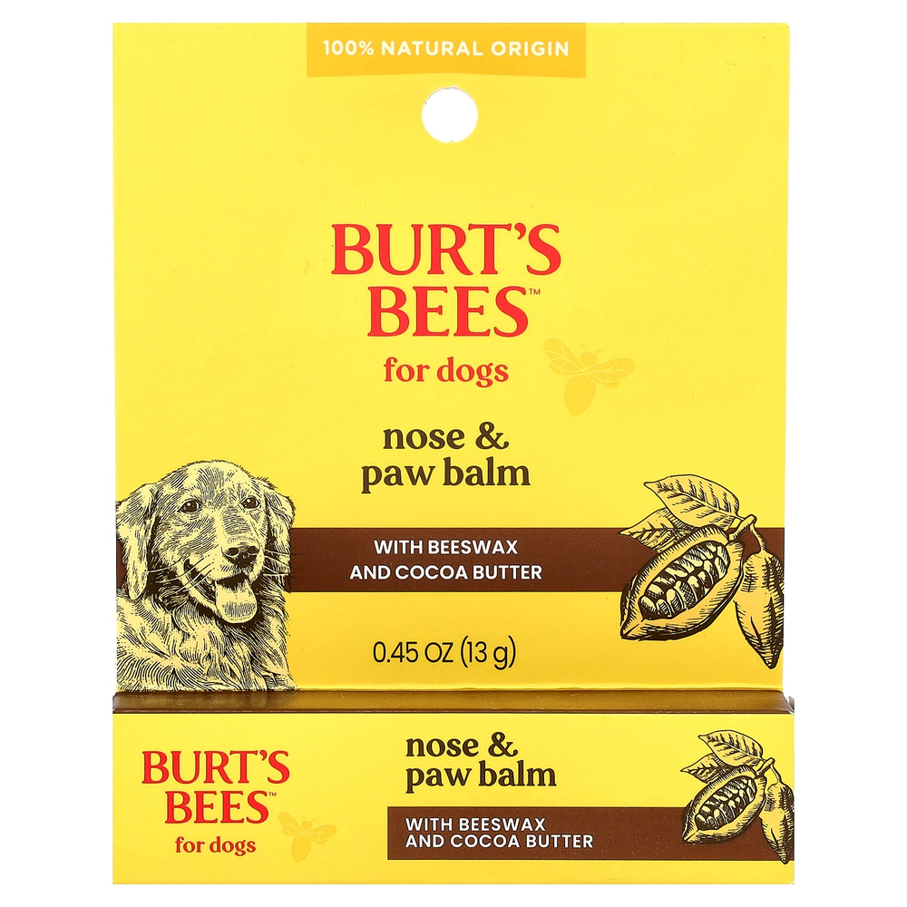 Burt's Bees, бальзам для носа и лап, для собак, 13 г (0,45 унции)