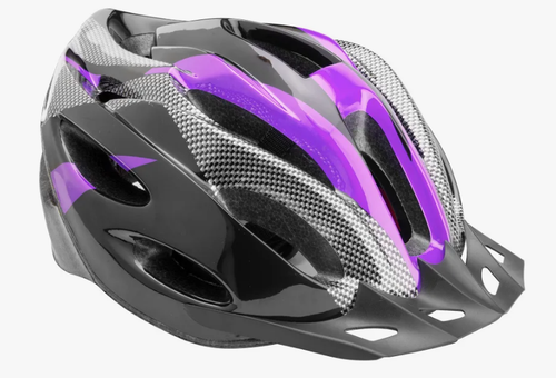 Шлем FSD-HL021 (out-mold). Размер L (58-60 см) чёрно-пурпурный, арт.600124 (10216170/090321/0061515, Китай)