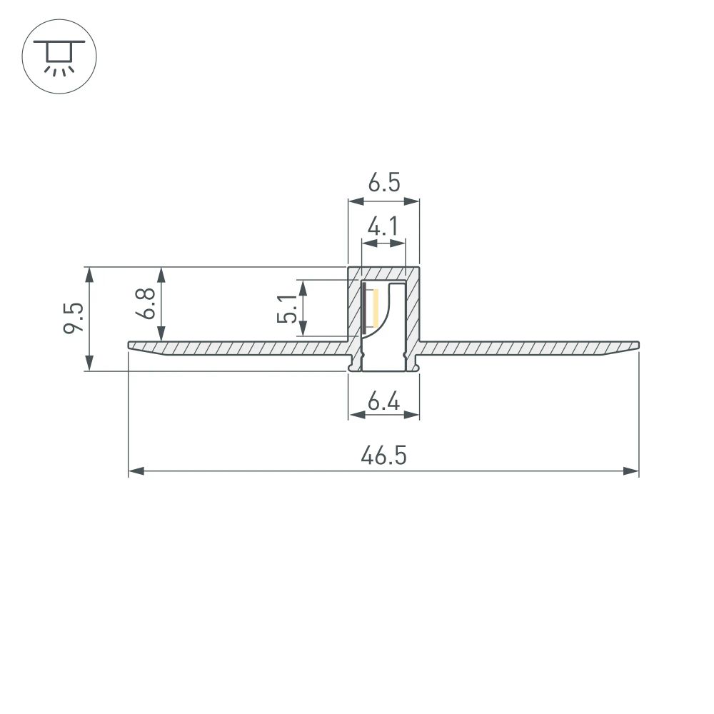 Профиль LINIA7-FANTOM-2000 ANOD (Arlight, Алюминий) 052377