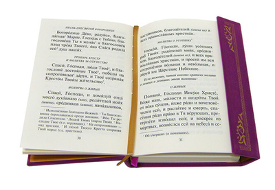 Молитвослов толковый с текстами Литургии и Всенощного бдения с магнитным клапаном (флок)