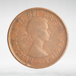 Canada, 1 Cent, 1958 – Elizabeth II (First Portrait), VF