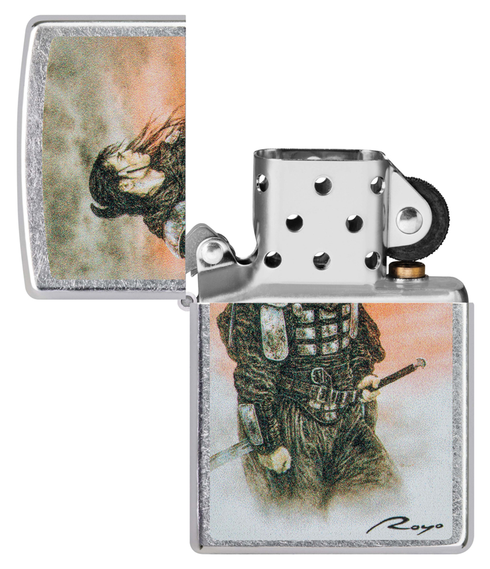 Зажигалка Zippo Luis Royo с покрытием Street Chrome, латунь/сталь, серебристая, 38x13x57 мм