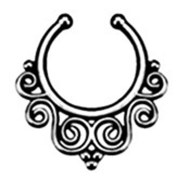 Кольцо в нос (обманка/черное)