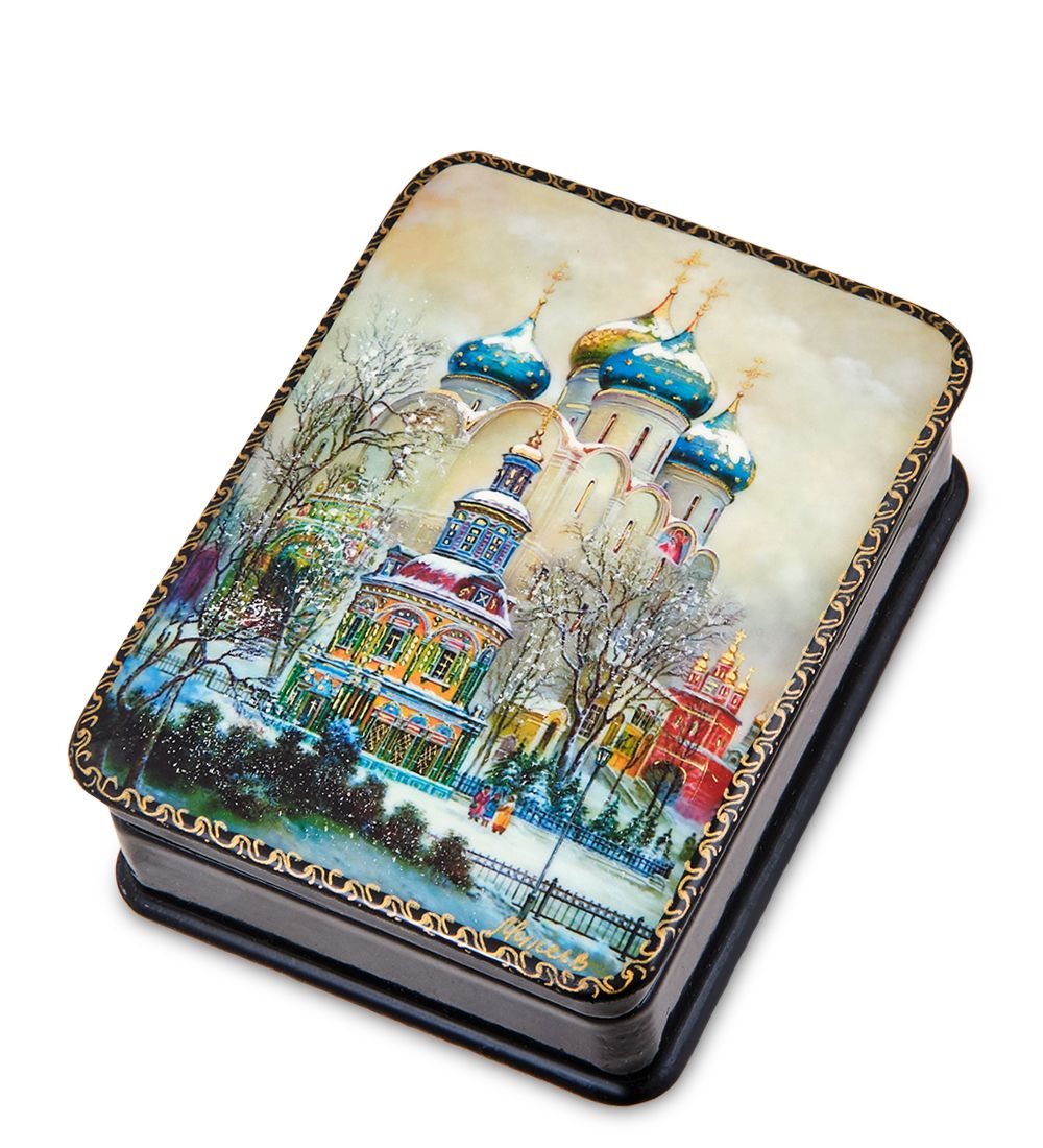 ШК-19/38-A Шкатулка в технике декупаж «Загорск» (10х8х3,5)