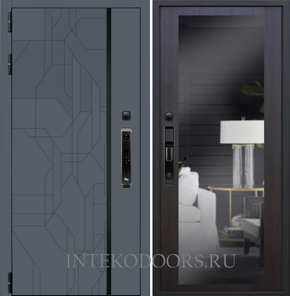 Верона Графит с зеркалом F55