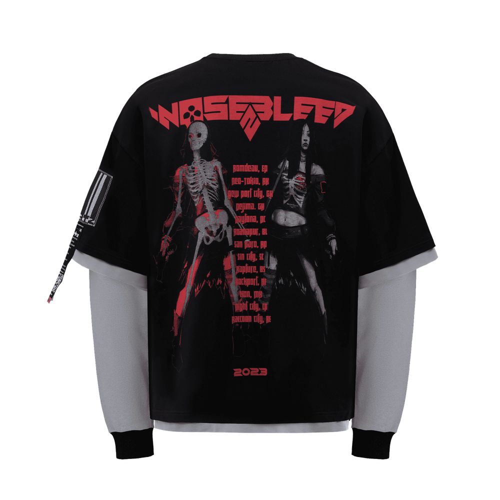 Лонгслив Heartz Double-Barreled Tour Layered Kimono черный