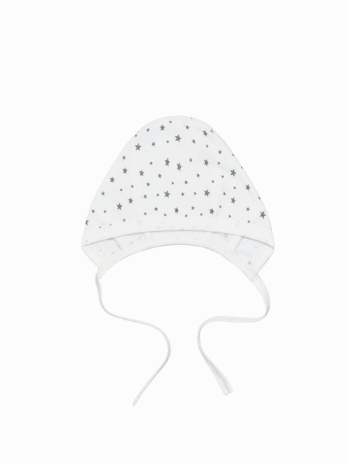 Утепленный чепчик Звездочки gray