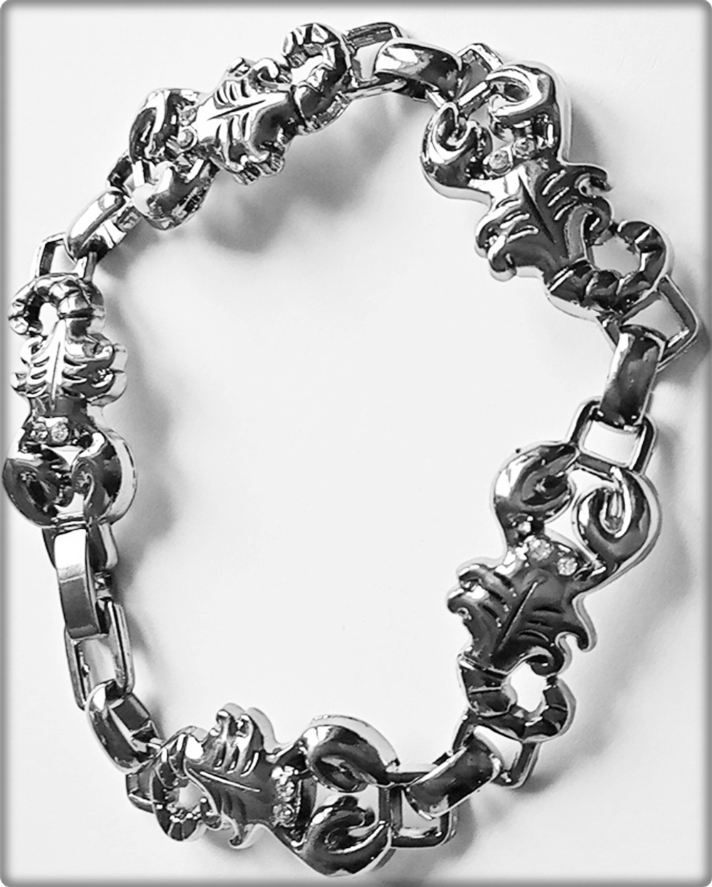 Стальной браслет на руку "Скорпионы" 20см. Stainless Steel.
