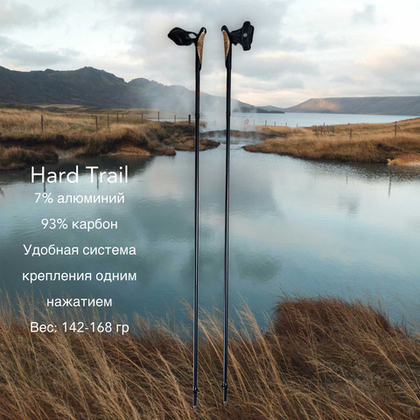 Палки для трейлраннинга TRS Hard TRAIL 2024 (черный цвет)