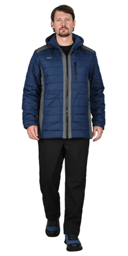 Куртка Урбан синий с серым
