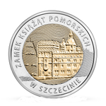5 золотых Штеттинский замок  в Щецине 2016 г. UNC