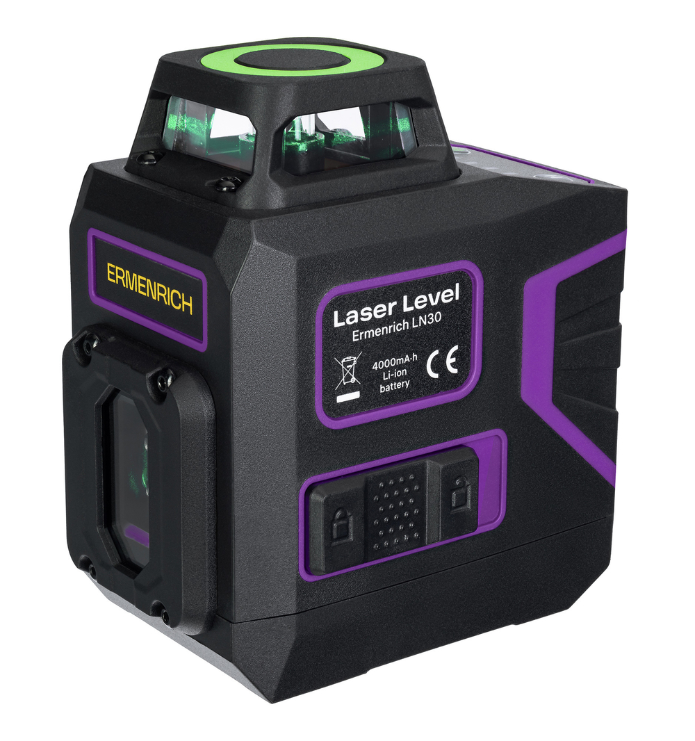 Лазерный уровень Ermenrich PLUS LN30, фиолетовый