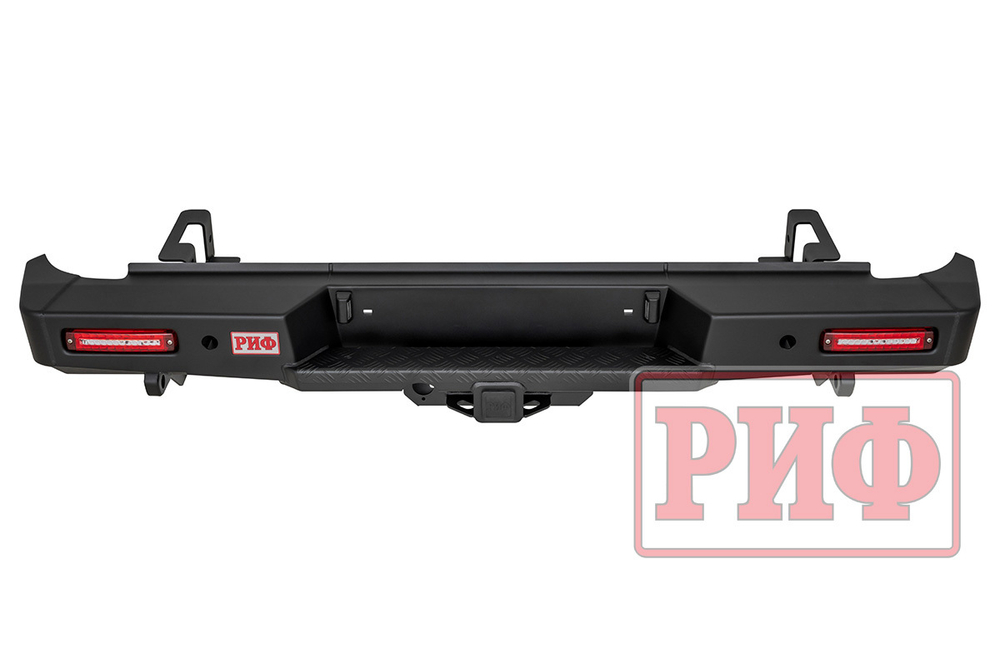 Бампер силовой задний Changan Hunter Plus с квадратом под фаркоп и фонарями РИФ
