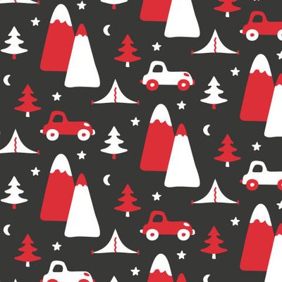 Buy baby fabric Cars in mountains black red