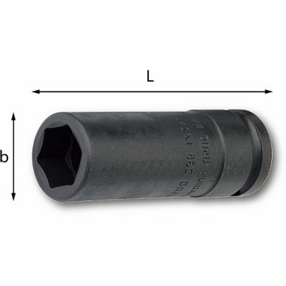 235 1 ML  Головка удлиненная ударная, 6-ти гранная 1" на 55 мм., USAG (Италия)