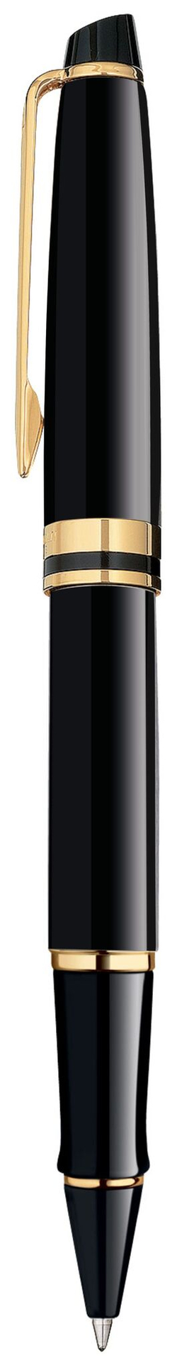 Ручка-роллер Waterman Expert 3, цвет: Black Laque GT, стержень: Fblk