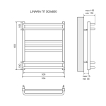 Полотенцесушитель электрический Lemark Linara LM04607E П7 500x600, левый/правый