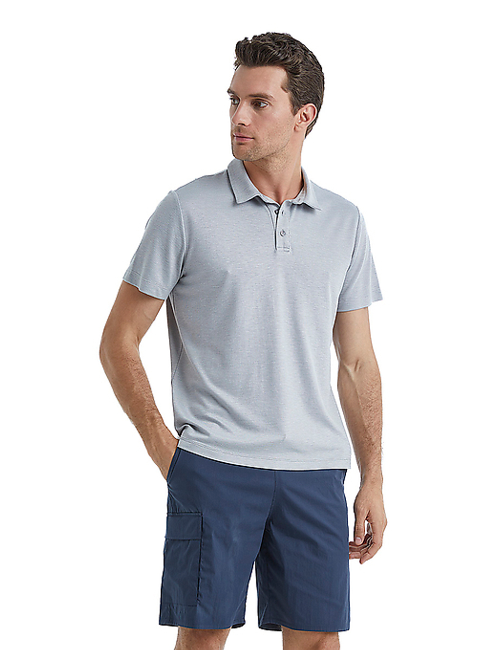 Футболка поло мужская Pasific Ocean Loungewear серый